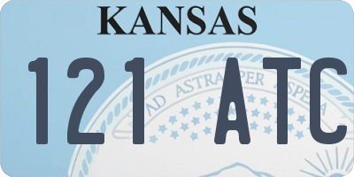 KS license plate 121ATC