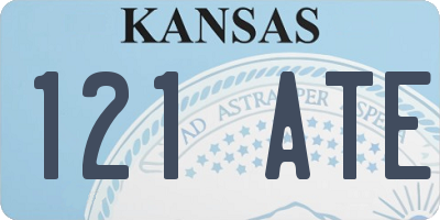 KS license plate 121ATE