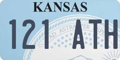 KS license plate 121ATH