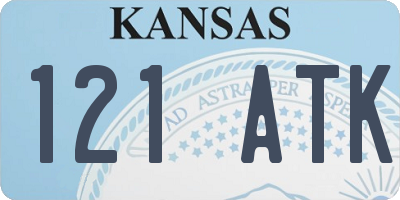 KS license plate 121ATK