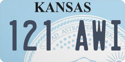 KS license plate 121AWI