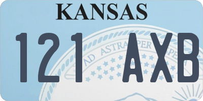 KS license plate 121AXB