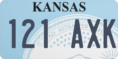 KS license plate 121AXK