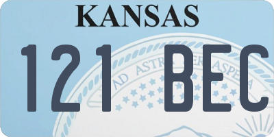 KS license plate 121BEC