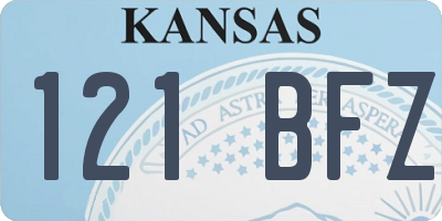 KS license plate 121BFZ