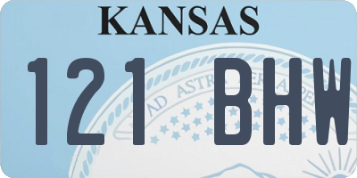 KS license plate 121BHW