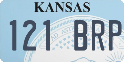 KS license plate 121BRP