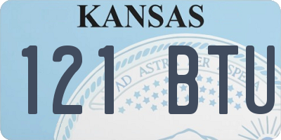 KS license plate 121BTU