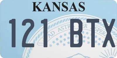 KS license plate 121BTX