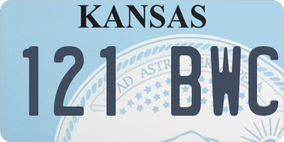 KS license plate 121BWC