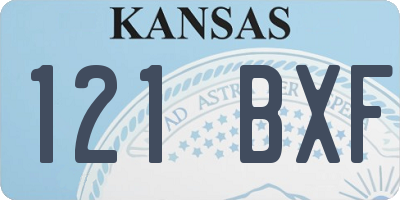 KS license plate 121BXF
