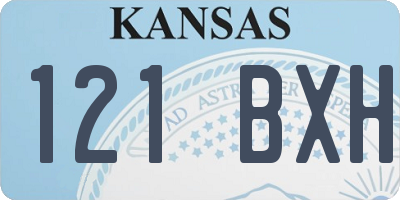 KS license plate 121BXH