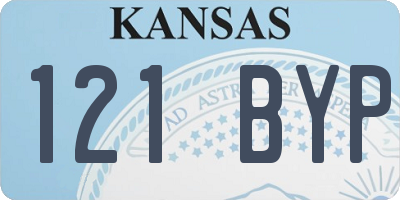 KS license plate 121BYP