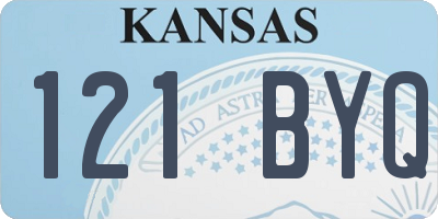 KS license plate 121BYQ