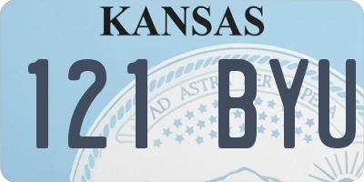 KS license plate 121BYU