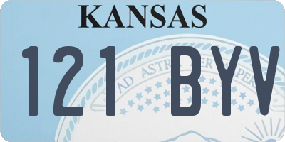 KS license plate 121BYV