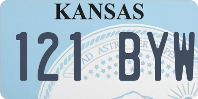KS license plate 121BYW