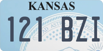 KS license plate 121BZI
