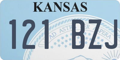KS license plate 121BZJ
