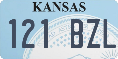 KS license plate 121BZL