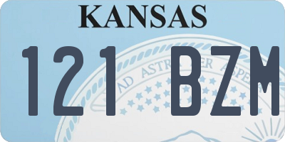KS license plate 121BZM