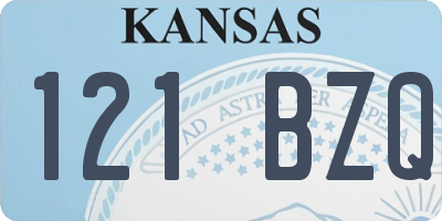 KS license plate 121BZQ