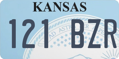 KS license plate 121BZR