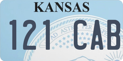 KS license plate 121CAB
