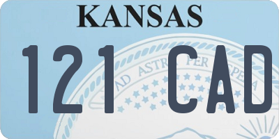 KS license plate 121CAD