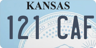 KS license plate 121CAF