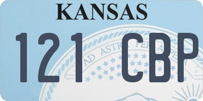 KS license plate 121CBP
