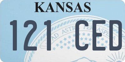KS license plate 121CED