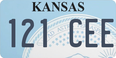 KS license plate 121CEE