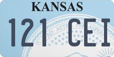 KS license plate 121CEI