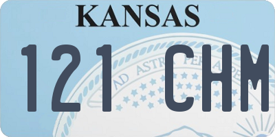 KS license plate 121CHM