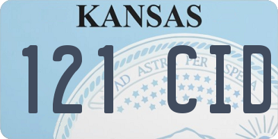 KS license plate 121CID