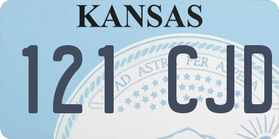 KS license plate 121CJD