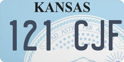KS license plate 121CJF