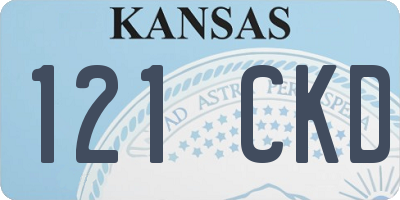 KS license plate 121CKD