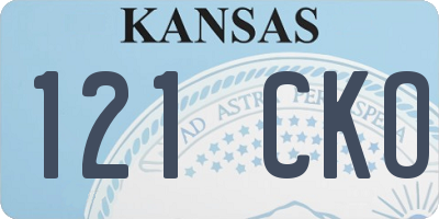 KS license plate 121CKO