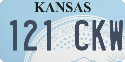 KS license plate 121CKW