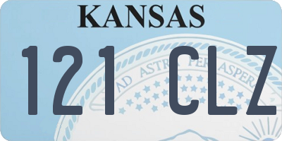 KS license plate 121CLZ