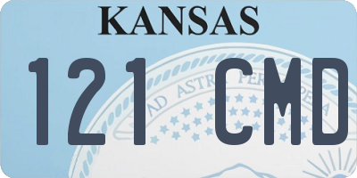 KS license plate 121CMD