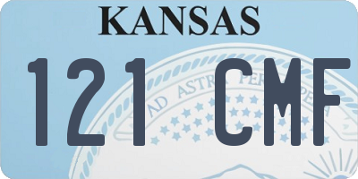 KS license plate 121CMF