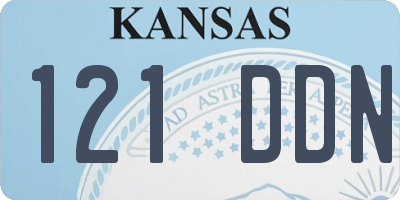 KS license plate 121DDN