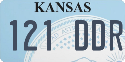 KS license plate 121DDR