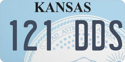 KS license plate 121DDS