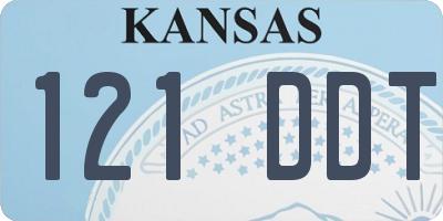 KS license plate 121DDT