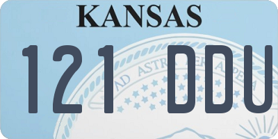KS license plate 121DDU