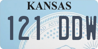 KS license plate 121DDW